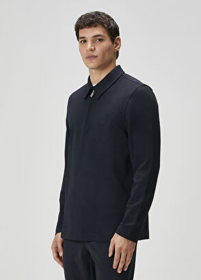 Beymen Club Comfort Fit Navy Blue Polo Sweatshirt - 4