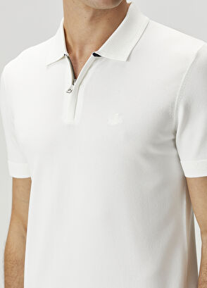 Beymen Club Kırık Beyaz Polo Yaka Kısa Kollu Triko - 7