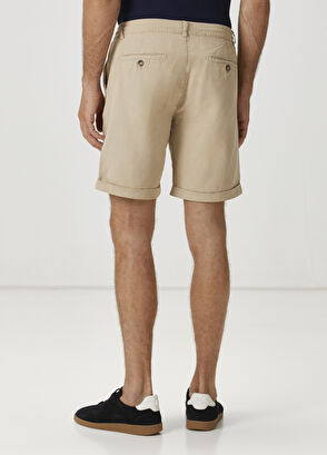 Beymen Club Bej Diyagonal Desenli Şort - 3