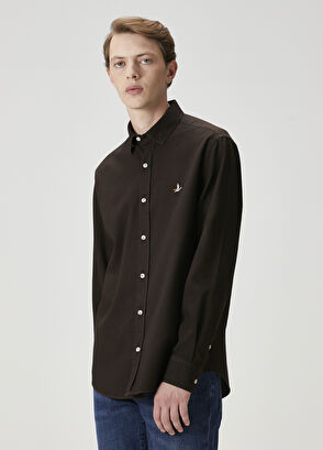 Beymen Club Comfort Fit Brown Textured Shirt - 5