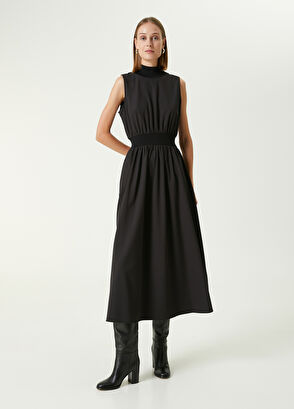 Beymen Club Siyah Triko Garnili Midi Elbise - 3