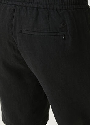 Beymen Club Black Waist Corded Linen Shorts - 5