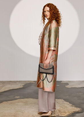 Arzu Kaprol Vizon Zincir Detaylı Mini Kadın Omuz Çantası - 6