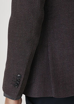 Beymen Club Plum Dobby Two-Tone Wool Blazer - 7