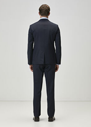 Beymen Club Drop 6 Lacivert Klasik İnce Yün Takım Elbise - 7