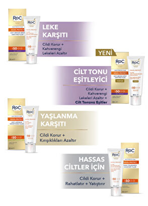 Roc Soleil-Protect Anti-Brown SPF50+ Leke Karşıtı Renkli Güneş Kremi 50 ml - 5