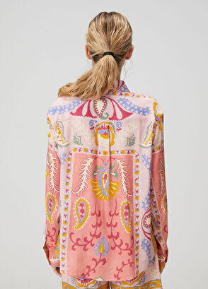 Beymen Club Pink Paisley Patterned Shirt - 5