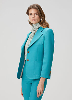 Valentino Mavi Yün Ceket - 3