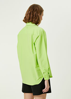 Beymen Club Yeşil Poplin Boyfriend Gömlek - 6