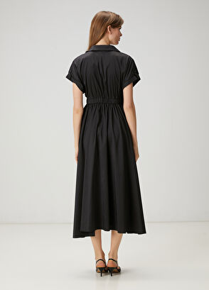 Beymen Club Siyah Midi Elbise - 5