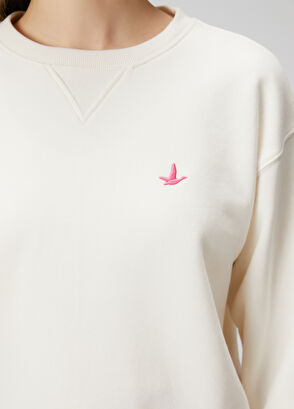 Beymen Club Kırık Beyaz Basic Sweatshirt - 6