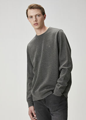 Beymen Club Gri Melanj Basic Sweatshirt - 3