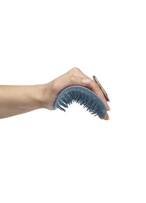 Manta Hair Mirror Blue White Gold Hair Brush - 3