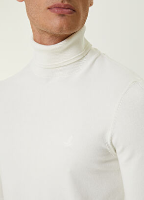 Beymen Club Ecru Turtleneck Basic Sweater - 5