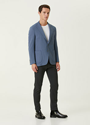 Beymen Club Indigo Diyagonal İri Dokulu Örme Ceket - 3