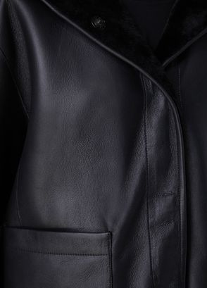 Beymen Club Black Reversible Leather Coat - 9
