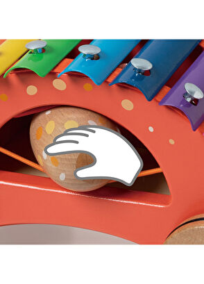 Classic World Ahşap Çekçek Dinozor Ksilofon - 5