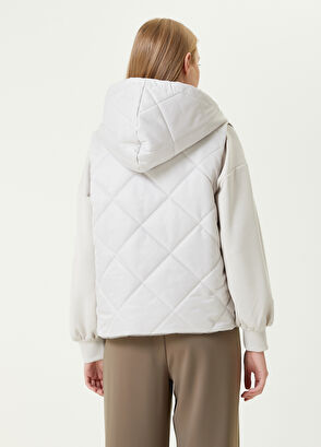 Beymen Club Gri Çift Taraflı Kapüşonlu Puff Yelek - 6