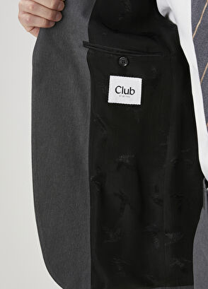 Beymen Club Drop 6 Antrasit Klasik İnce Yün Takım Elbise - 11