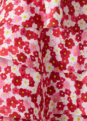 Gül Hürgel Angelita Pink Floral Maxi Linen Evening Dress - 6