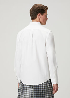 Beymen Club Comfort Fit Beyaz Tencel Twill Gömlek - 6