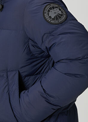 Canada Goose Crofton Enduraluxe Navy Blue Hooded Puff Jacket - 7
