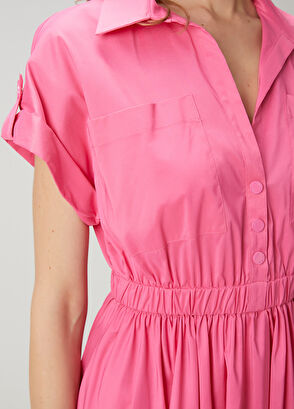 Beymen Club Pembe Midi Elbise - 6