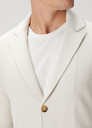 Maurizio Baldassari Brera White Jacquard Knit Jacket - 5