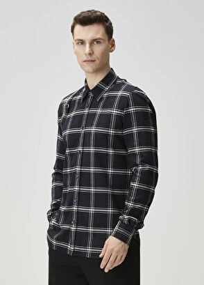 McQueen Harness Siyah Beyaz Ekose Desenli Gömlek - 3