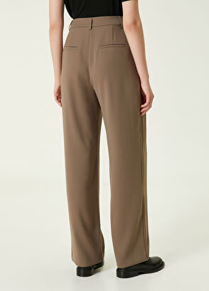Beymen Club Haki Çift Pilili Krep Palazzo Pantolon - 5