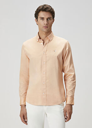 Beymen Club Comfort Fit Turuncu Oxford Gömlek - 5