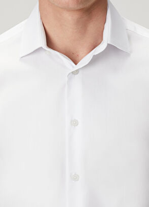 Beymen Club Slim Fit Beyaz Non-iron Oxford Gömlek - 6