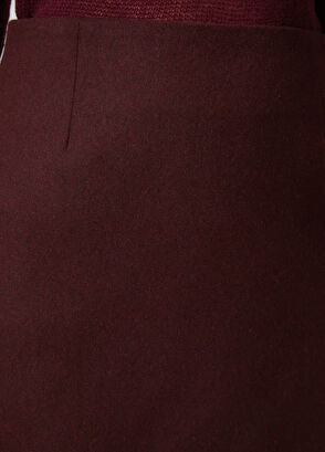 Beymen Club Burgundy Mini Wool Skirt - 6