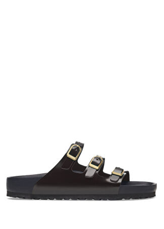 Birkenstock Kadın Florida Siyah Deri Terlik 36