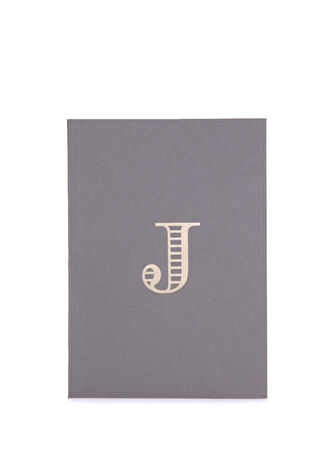 Aa Paper&co Monogram A5 Harf Baskılı Not Defteri Gri -1