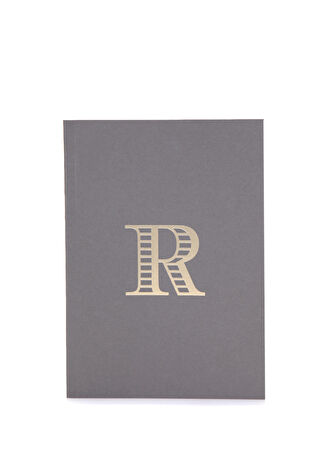 Aa Paper&co Monogram A5 Harf Baskılı Not Defteri Gri -1