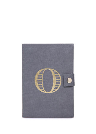 Aa Paper&co Harf Baskılı Çıtçıtlı Defter Gri -1