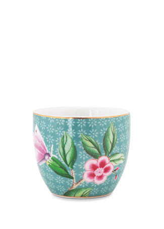 Pip Studio Blushing Birds Mavi Çiçekli Porselen Yumurtalık Çok Renkli -1