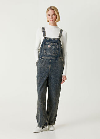 American Vintage Kadın Joybird Koyu Mavi Denim Tulum Lacivert S