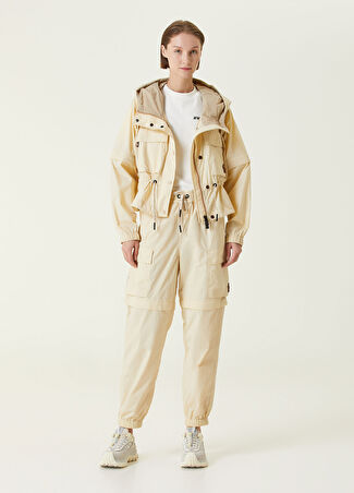 Moncler Grenoble Kadın Bej Logolu Kargo Pantolon S