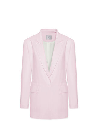 Quatervois Kadın Vatkalı Pembe Oversize Ceket 38 -1
