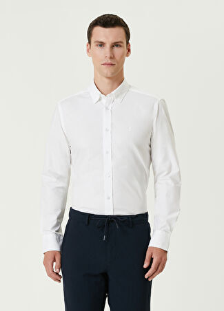 Beymen Club Erkek Slim Fit Beyaz Gömlek S -1