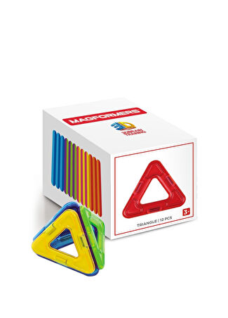 Magformers Çocuk Triangle Mıknatıslı 12 Parça Yapı Oyuncak Seti -1