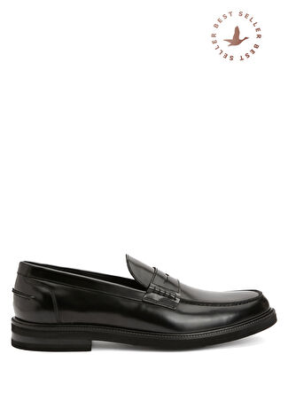 Club Erkek Siyah Deri Loafer 40