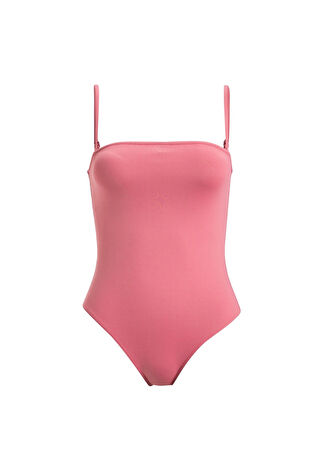 Roxy Kadın Sd Beach Classics Bandeau Op Pembe Mayo L -1