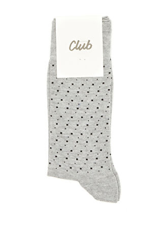 Beymen Club Club Erkek Gri Puantiye Desenli Bambu Çorap
