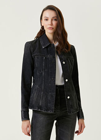 Ferragamo Kadın Siyah Denim Ceket 38 It