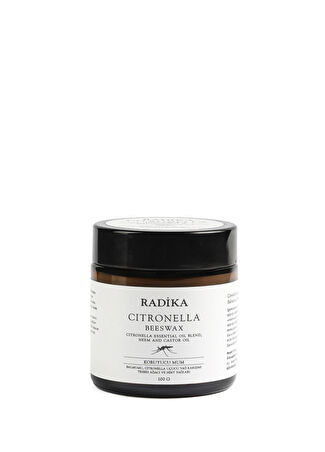 Radika Aromatherapy Citronella Doğal Balmumu Mum 100 Gr Beyaz -1