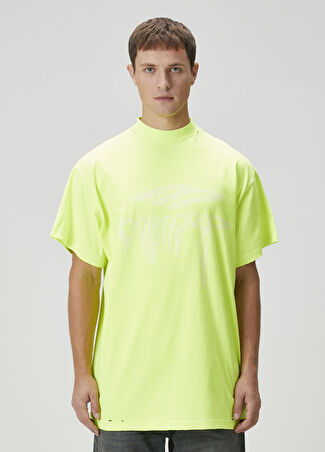 Balenciaga Erkek Sarı Oversized T-Shirt 1 Us