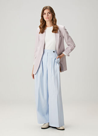 Dries Van Noten Kadın Wide Leg Pantolon Mavi 34 It